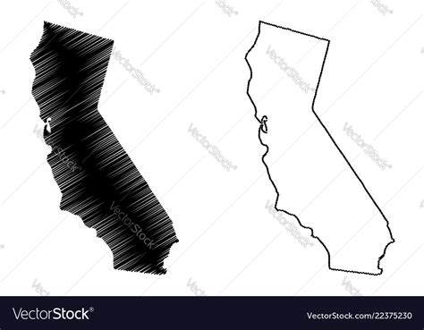 California map Royalty Free Vector Image - VectorStock