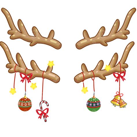 Christmas Cartoon Antlers Decoration, Christmas, Antlers, Pendant PNG Transparent Clipart Image ...