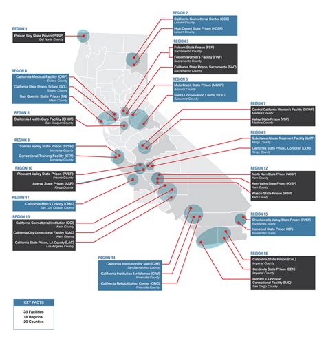 State Prisons In California Map - Rosa Wandie