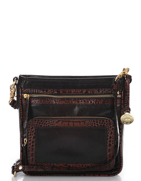 Brahmin Cleo Leather Crossbody Bag in Black for Men (black tuscan) | Lyst