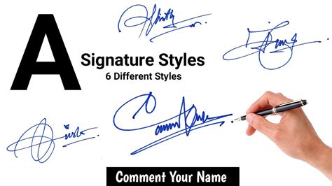 ️ A Signature Style | Signature Style Of My Name [ 6 Different Styles Of Letter A ] - YouTube