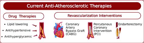 Available anti-atherosclerotic drugs and interventions Made with ...