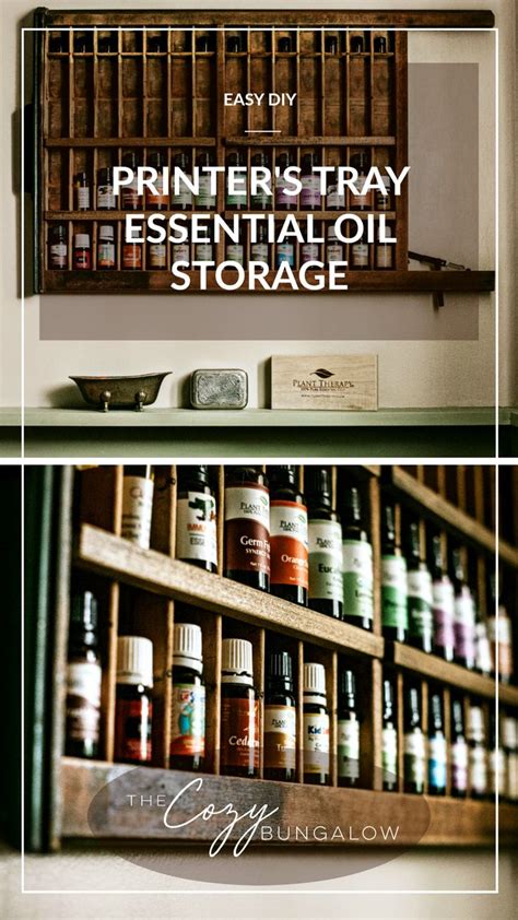 Printer's Tray Repurposed Into Essential Oils Storage Easy DIY | Essential oil storage, Printers ...