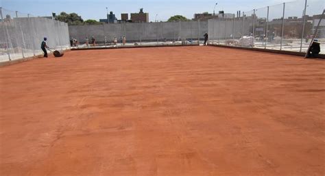 Venta e Instalacion Cancha de Tenis con polvo de ladrillo y arcilla roja