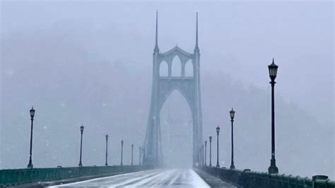 Portland's first winter storm wreaks havoc: Snow, strong winds, and ...