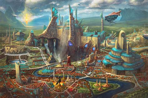 ArtStation - Ellomyr - A Metropolis of Numenera, Bruce Brenneise | Fantasy art landscapes ...