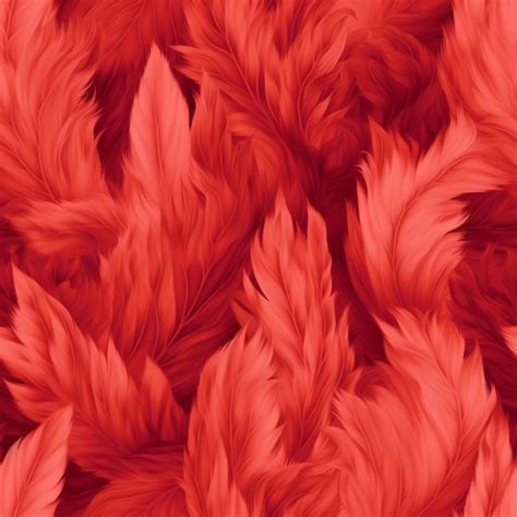 Premium AI Image | Seamless pattern red fur background