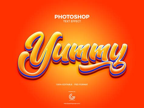 Free Yummy Photoshop Text Effect - Graphic Google - Tasty Graphic ...