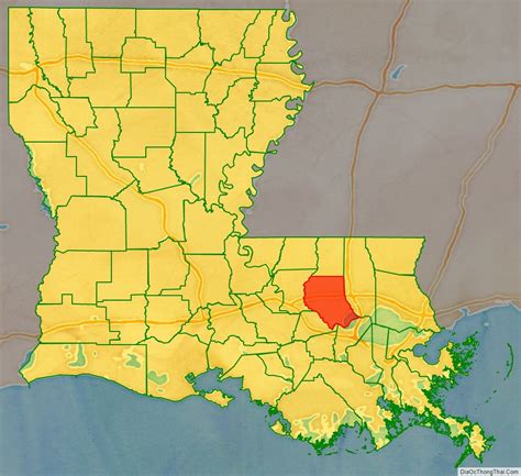 Map of Livingston Parish, Louisiana - Thong Thai Real