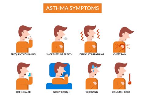 Asthma Symptoms Infograpic Vector 155057 Vector Art at Vecteezy