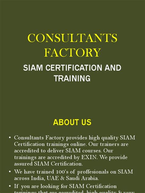 SIAM Foundation Course - SIAM Professional Course | PDF