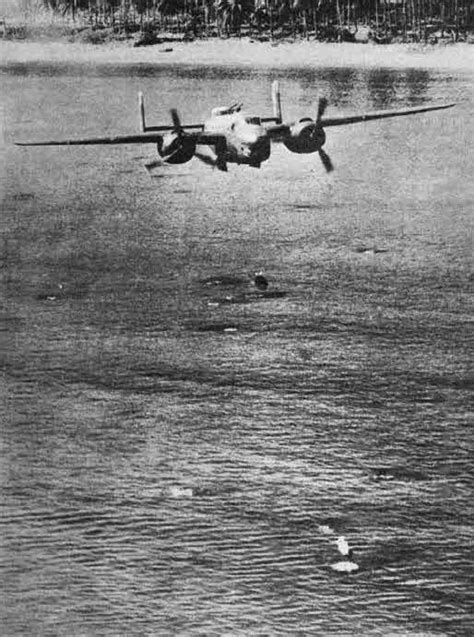 North American B-25 Mitchell skip bombing at Wewak