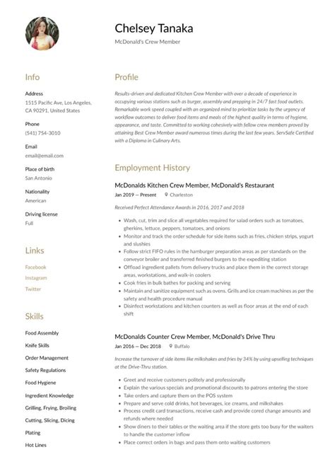 McDonalds Resume & Writing Guide | 24 Examples | 2023