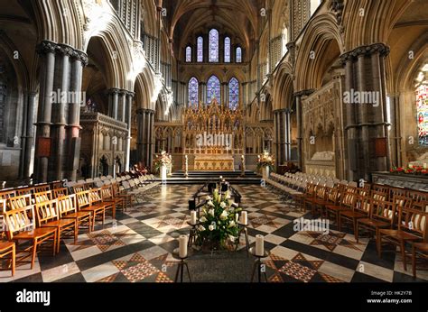 The Presbytery at Ely cathedral, with the altar and which was built to house the shrine of St ...