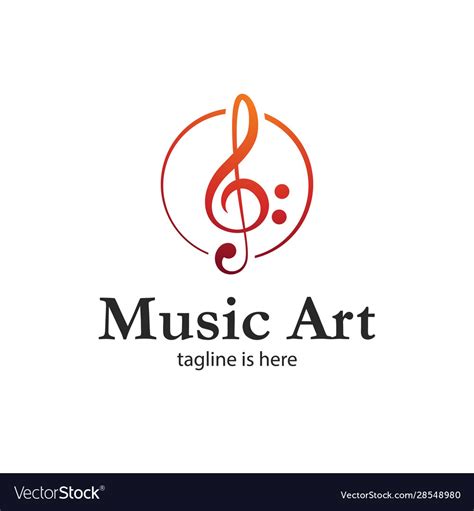 Music art logo Royalty Free Vector Image - VectorStock