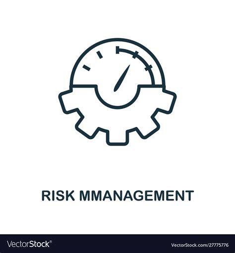 Risk management icon outline style thin line Vector Image