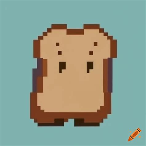 Pixel art toast for profile picture on Craiyon