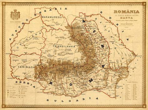 Old Map of Romania Harta Veche Romania Fine Print - Etsy