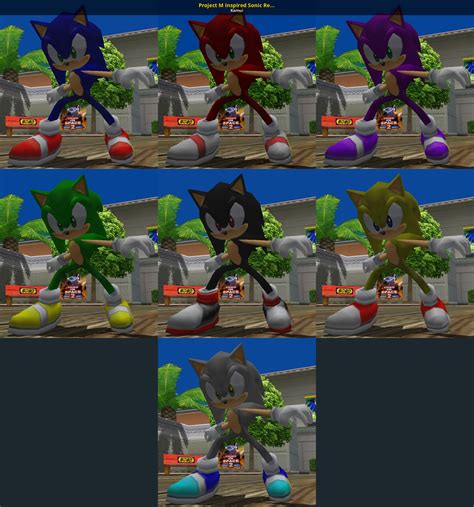 Project M Inspired Sonic Recolors [Sonic Adventure 2] [Skin Mods]