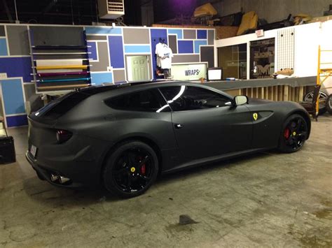 Ferrari FF Matte Black Vinyl Wrap - Vivid Wraps