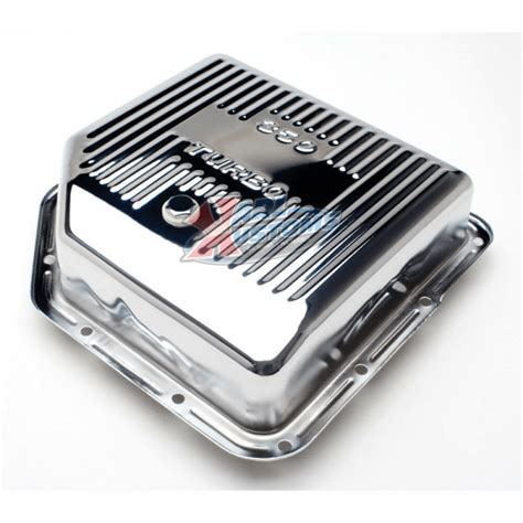 GM TH350 Transmission Pan Finned Chrome Finish - KarlKustoms.com