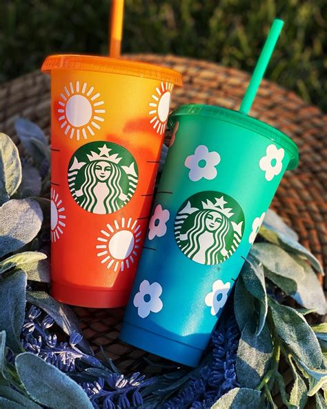 Starbucks Color Changing Cups starbucks Daisy Spring Cup | Etsy