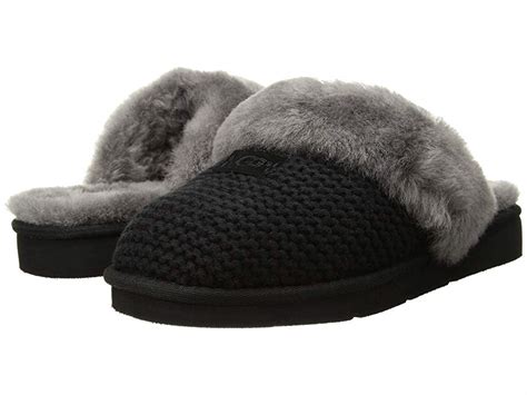 UGG Cozy Knit Slipper (Black) Women’s Slippers - Slippers.com - Shop Comfy