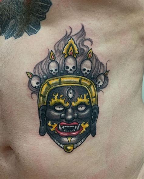 Mara Demon of Temptation. Buddhist tattoo in full colour | Buddhist ...