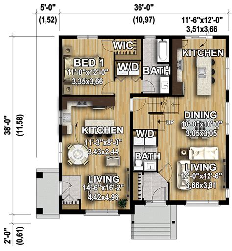 Modern Multi-Generational House Plan - 2051 Sq Ft - Architectural Designs - 801082PM ...