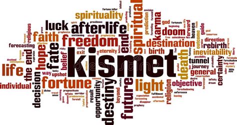 Kismet word cloud stock vector. Illustration of finale - 175107518