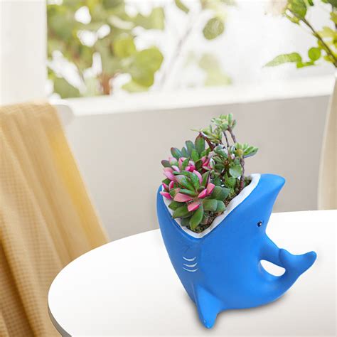 ArWgKavx Planter Ceramic Succulent Flower Pot Cartoon Animal Indoor ...