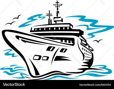 Cruise ship Royalty Free Vector Image - VectorStock