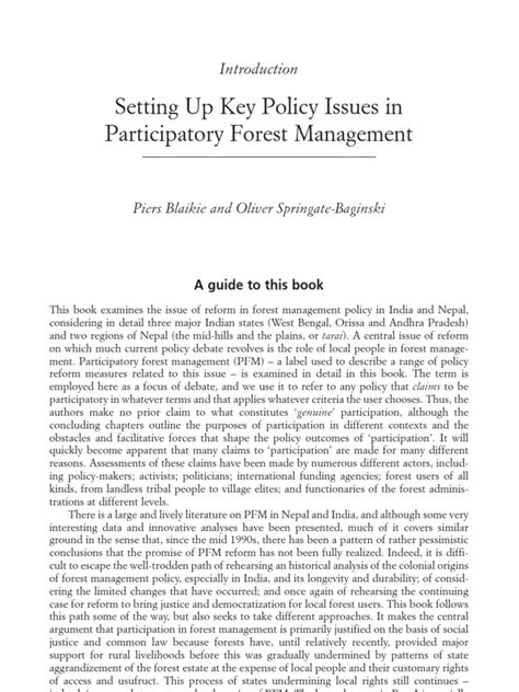 Setting Up Key Policy Issues in | PDF | Ecology | Policy