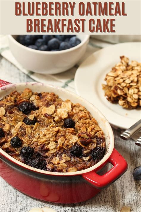 Amazingly Tasty & Healthy Blueberry Oatmeal Breakfast Cake