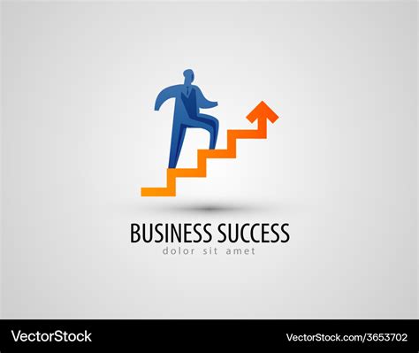 Business logo design template success or progress Vector Image