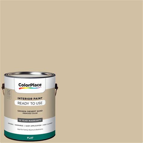 ColorPlace Ready to Use Interior Paint, Sahara Desert Sand, 1 Gallon, Flat - Walmart.com ...