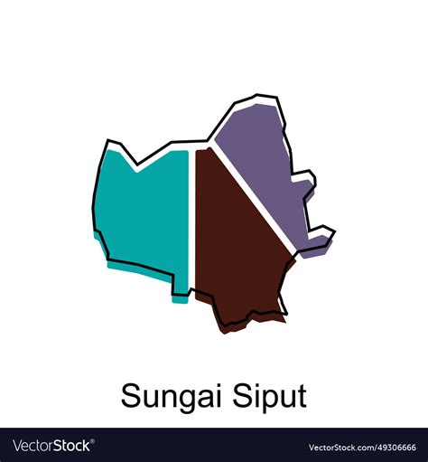 Map city of sungai siput design template high Vector Image