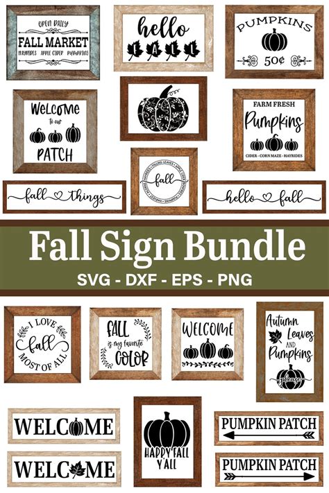 Fall Sign SVG Bundle