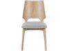 Lot de 2 chaises de salle à manger bois clair et gris ABEE | Beliani.fr