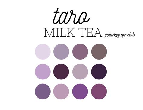 Taro Milk Tea Procreate Palette