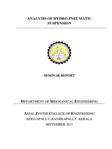 Analysis of Hydropneumatic Suspension | PDF | Mechanical Engineering ...