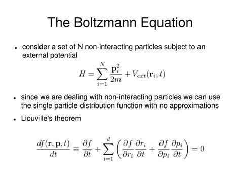 The Boltzmann Transport Equation - ppt download