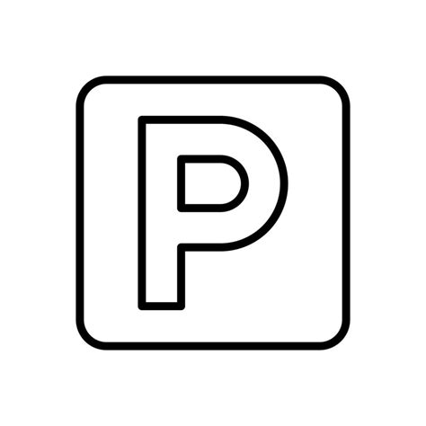 parking hotel icon flat line style vector for graphic and web design ...