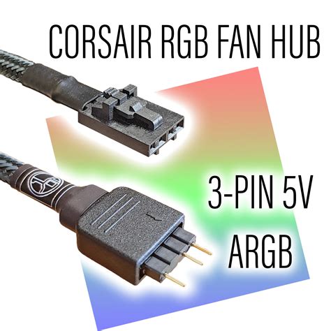 Corsair RGB Fan Hub to Standard ARGB 3-pin 5V Adapter | eBay