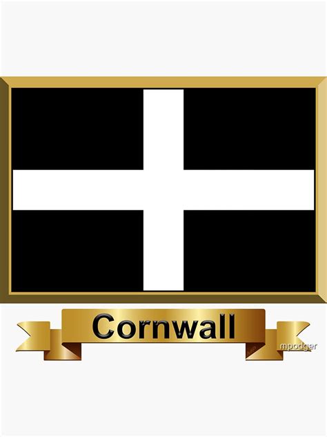 "Cornish Flag Gifts, Stickers and Products (N)" Sticker by mpodger | Redbubble