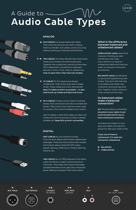 Audio Cables: Everything Musicians Need To Know About Audio Cable Types ...