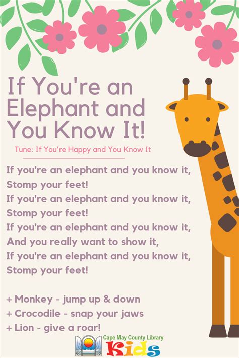 If You're an Elephant and You Know It | Kindergarten songs, Classroom songs, Songs for toddlers