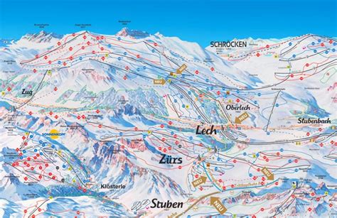 Lech ski map - Ontheworldmap.com