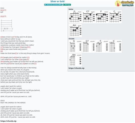 Chord: Silver or Gold - tab, song lyric, sheet, guitar, ukulele ...