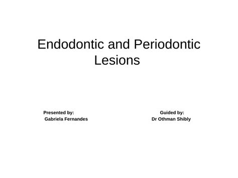 (PDF) Endo-perio lesions